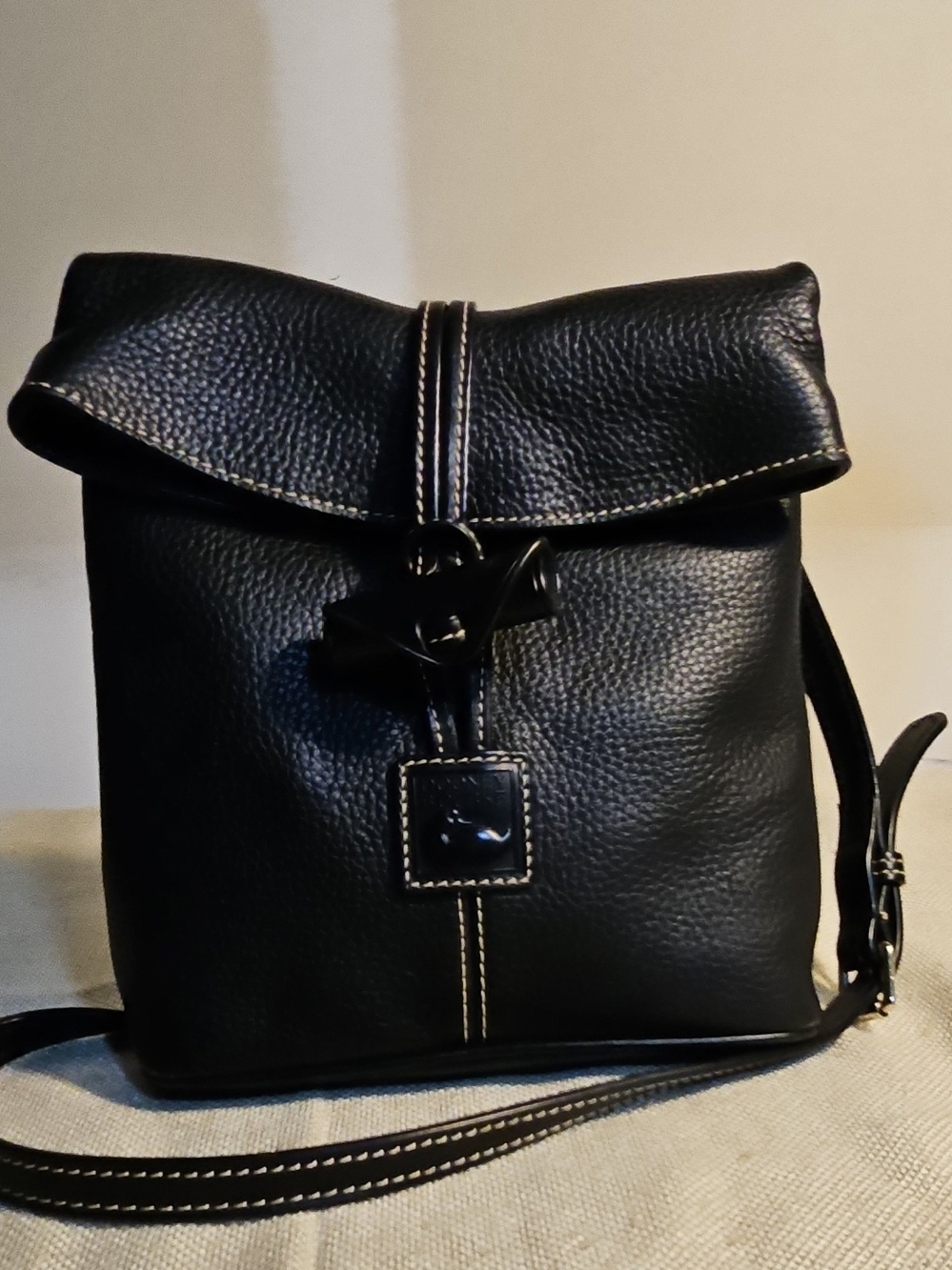 Dooney & Bourke Black Pebbled Leather Crossbody